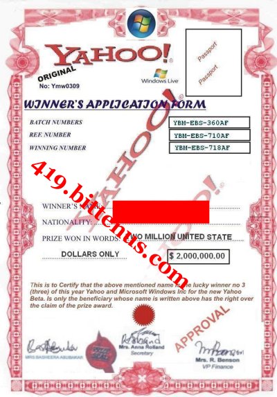 Approval Winning Certificate